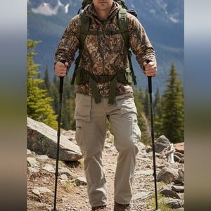 1977 Guide Gear Straight Leg Off White VTG Pants Cool Pockets!